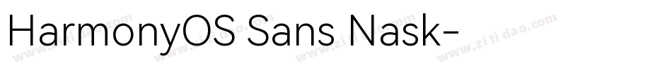 HarmonyOS Sans Nask字体转换